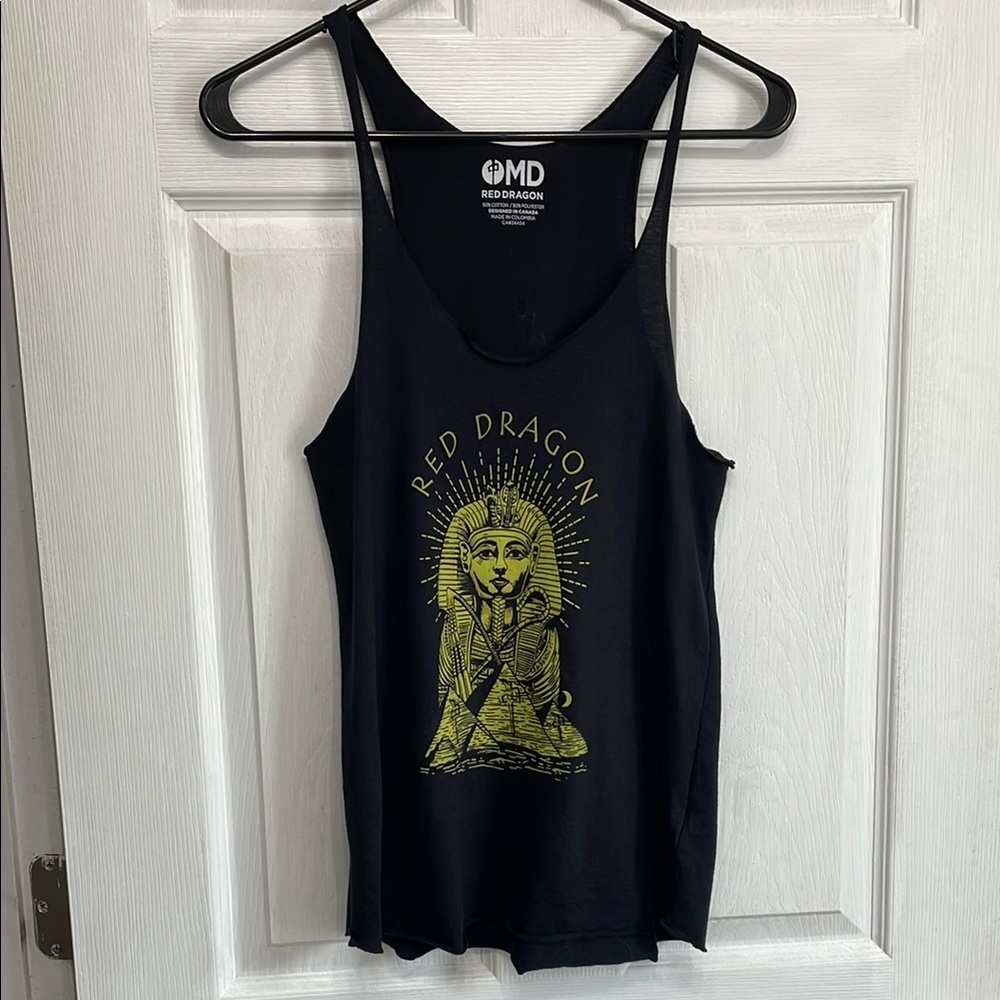 NWOT Black Red Dragon Egyptian Tank Top 🇨🇦 Made in Canada 🇨🇦